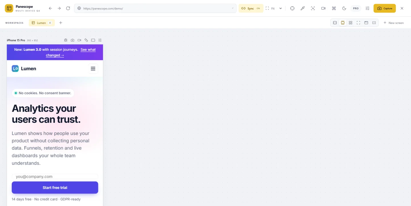 Vertical layout